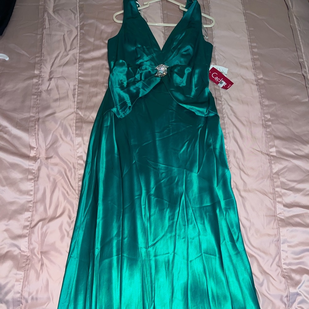 Green Silk Formal Gown